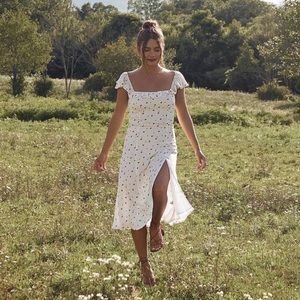 Backyard Roses Rose Midi Dress